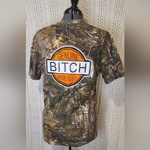 Genuine B*!ch Realtree camo shirt womens size Medium
